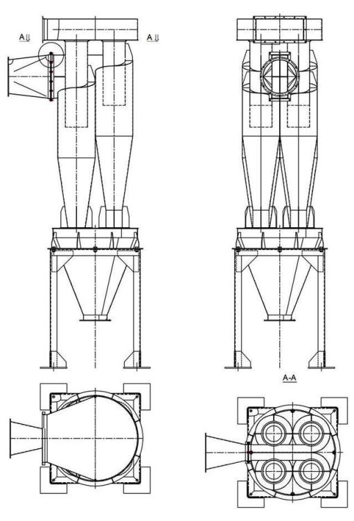 чертеж циклона У21-ББЦ в Юрге